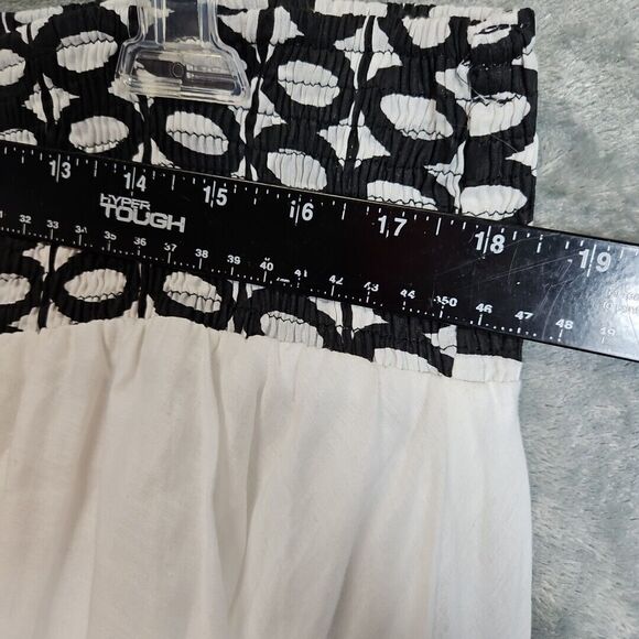 Cato Women's Skirt Pullon Black White asymetrical hem XL elastic waist lined - Picture 5 of 12